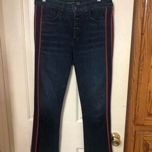 Veronica Beard Navy Jeans with Red Accents
